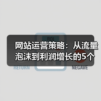 网站运营策略:从流量泡沫到利润增长的5个冷门观察(图3) 网站运营策略:从流量泡沫到利润增长的5个冷门观察(图3)