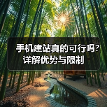手机建站真的可行吗?详解优势与限制(图1) 手机建站真的可行吗?详解优势与限制(图1)