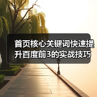 首页核心关键词快速提升百度前3的实战技巧(图1) 首页核心关键词快速提升百度前3的实战技巧(图1)