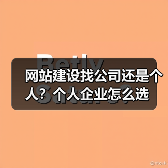 网站建设找公司还是个人?个人企业怎么选(图1) 网站建设找公司还是个人?个人企业怎么选(图1)