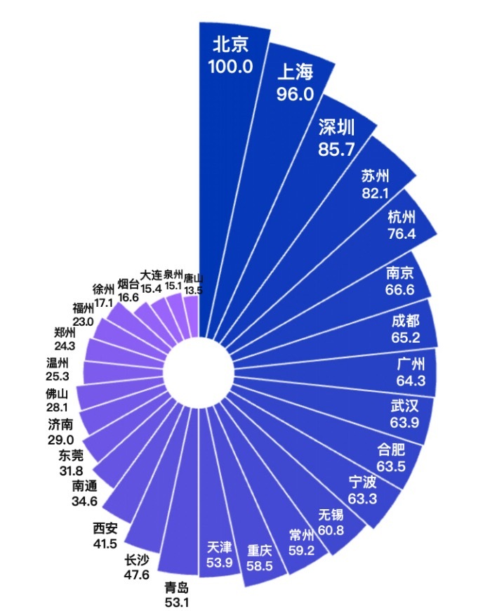 2025未来产业潜力报告：北京上海双极引领，合肥加速崛起(图4)